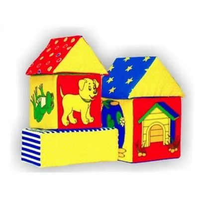Лот: 5068143. Фото: 1. Кубики мякиши Домики, Мякиши... Развивающие
