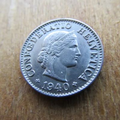 Лот: 24699128. Фото: 1. Монета 5 раппен пять рапен Швейцария... Европа