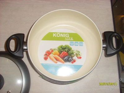 Лот: 1510919. Фото: 1. Кастрюля KONIG(керамика) 3,8л. Сковороды и сотейники