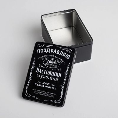 Лот: 17599726. Фото: 1. Коробка жестяная подарочная «Крутой... Подарочная упаковка
