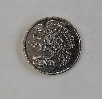 Лот: 21214741. Фото: 1. Монета Тринидад и Тобаго 25 центов... Америка