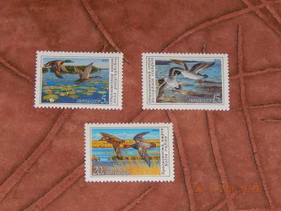 Лот: 8724045. Фото: 1. 1990 Утки Фауна Состояние отличное... Марки