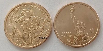 Лот: 25655166. Фото: 1. США 1 доллар 2025. Техас, Космический... Америка