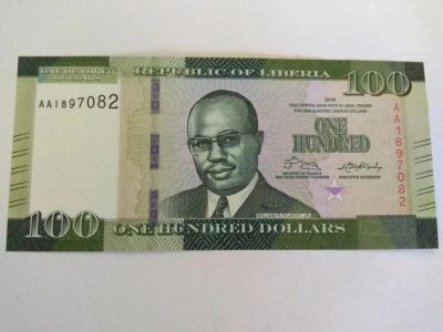 Лот: 11766408. Фото: 1. Либерия 100 долларов 2016. Африка