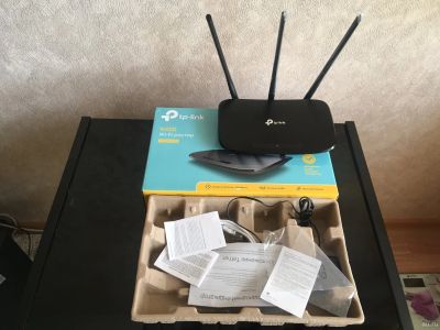 Лот: 14580087. Фото: 1. Роутер TP-Link N450 (на гарантии... Маршрутизаторы (роутеры)