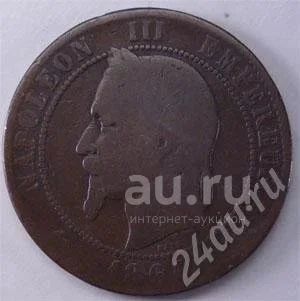 Лот: 18849182. Фото: 1. Франция. 10 сантим 1864г. Наполеон... Европа