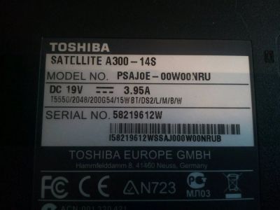 Лот: 10983633. Фото: 1. Ноутбук Toshiba неисправен. Ноутбуки