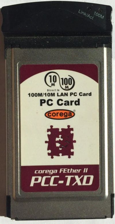 Лот: 7354495. Фото: 1. PC Card 100M/10M LAN corega FEther... Платы расширения, контроллеры, доп. порты