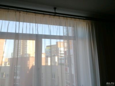 Лот: 14766017. Фото: 1. Тюль 2,55×6м, шампань. Шторы, тюль