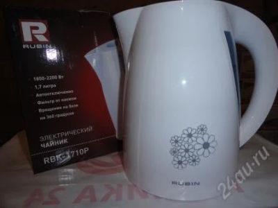 Лот: 1236826. Фото: 1. Чайник электрический Rubin RBK-1710P. Чайники, кофемашины, кулеры