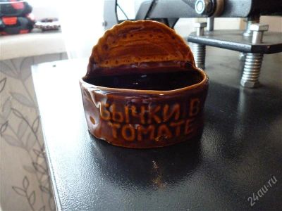Лот: 2932290. Фото: 1. пепельница консервная банка "бычки... Фигурки, статуэтки