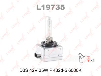 Лот: 8762583. Фото: 1. Лампа LYNXauto L19735 D3S 12V... Оптика и освещение