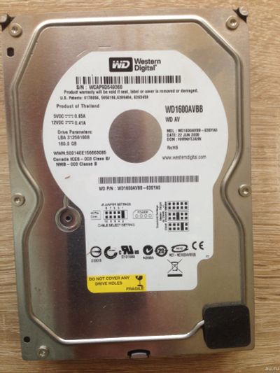 Лот: 17235457. Фото: 1. Жесткий диск 3'5" 160gb. Жёсткие диски (HDD)