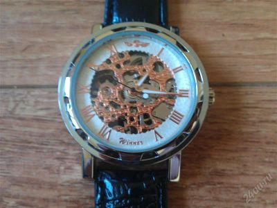 Лот: 1227966. Фото: 1. часы skeleton белые. с рубля!. Красноярск