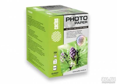 Лот: 14132882. Фото: 1. Бумага Cactus 200 г/м2, 10х15... Фотобумага, плёнка