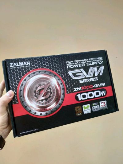 Лот: 12603639. Фото: 1. Блок питания Zalman GVM 1000W... Корпуса, блоки питания