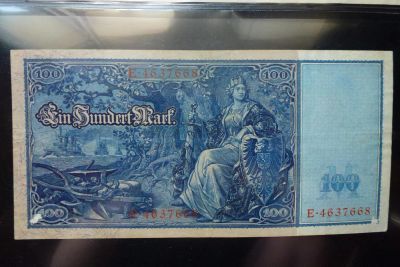 Лот: 10995535. Фото: 1. 100 немецких марок 1910г. Германия и Австрия