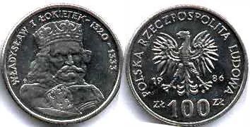 Лот: 4895972. Фото: 1. Польша 100 злотых 1986 из серии... Европа