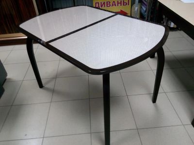 Лот: 7923384. Фото: 1. Стол Гоа-2 со стеклом. Столы, стулья, обеденные группы