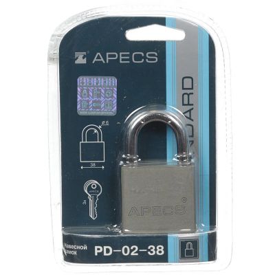 Лот: 24078710. Фото: 1. Замок навесной Apecs, PD-02-38... Замки