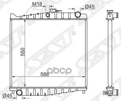 Лот: 21838287. Фото: 1. Радиатор Nissan Diesel Condor... Другое (автозапчасти)