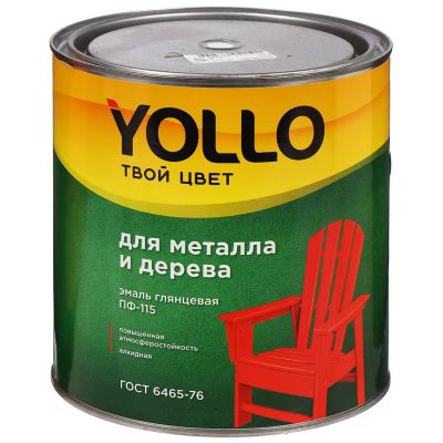 Лот: 24085973. Фото: 1. Эмаль Yollo, ПФ-115, для внутренних... Краски, лаки, растворитель