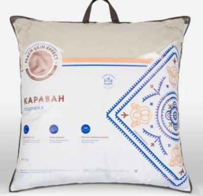 Лот: 17527645. Фото: 1. Подушка Караван 70*70 силиконизированное... Одеяла, подушки