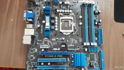 Лот: 10052413. Фото: 1. материнская плата ASUS P7H55-M... Материнские платы