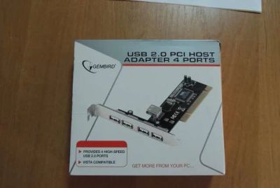 Лот: 10446282. Фото: 1. Продам usb2.0 pci host adapter... Платы расширения, контроллеры, доп. порты