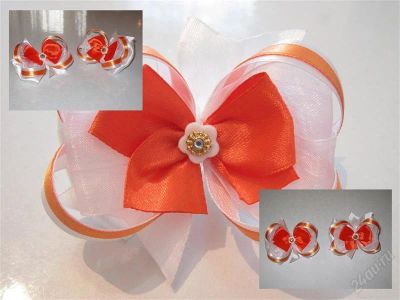 Лот: 2395408. Фото: 1. Бантики - резиночки 7. Цветы из ткани