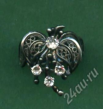 Лот: 629429. Фото: 1. (№417) кольцо серебро чернение... Кольца, перстни
