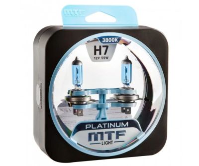 Лот: 14971439. Фото: 1. Галоген MTF набор H7 12V 55w Platinum... Оптика и освещение