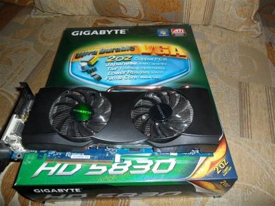 Лот: 904589. Фото: 1. Gigabyte Radeon HD5830, 1024 mb... Видеокарты