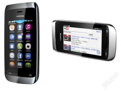 Лот: 2861156. Фото: 1. Nokia Asha 308 две сим-карты. Смартфоны
