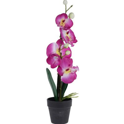 Лот: 24942024. Фото: 1. Орхидея в горшке Гарда Декор 15x15x38см. Искусственные и сувенирные цветы