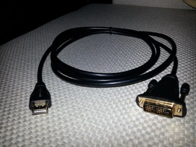 Лот: 4824839. Фото: 1. FullHD Кабель HDMI-DVI, 2m поддержка... Шлейфы, кабели, переходники