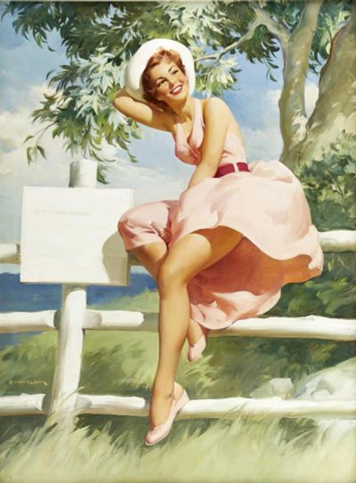 Лот: 4063147. Фото: 1. Постер (плакат) Pin-up USA # 39... Холсты чистые