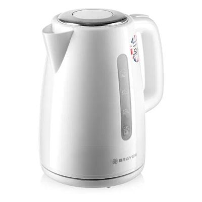 Лот: 24468606. Фото: 1. Электрический чайник Brayer BR1058WH. Чайники, кофемашины, кулеры
