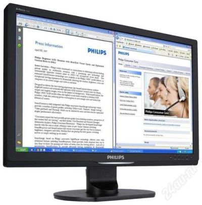 Лот: 2768811. Фото: 1. Монитор PHILIPS LCD 24" 240S1SB... ЖК-мониторы