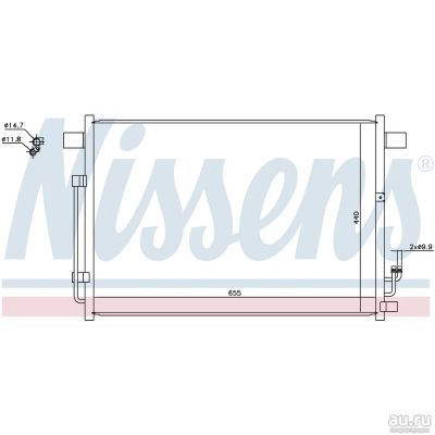 Лот: 17520601. Фото: 1. Nissens 940403 Радиатор кондиционера... Салон