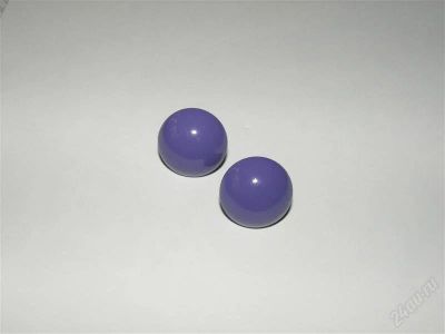 Лот: 1124200. Фото: 1. пуссеты фиолетовые. Серьги, каффы