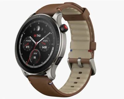 Лот: 20886486. Фото: 1. Часы Amazfit A2166 GTR 4 Brown... Смарт-часы, фитнес-браслеты, аксессуары