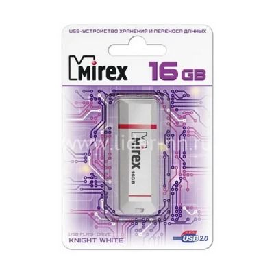 Лот: 11259377. Фото: 1. USB Flash 16GB Mirex Knighte white. USB-флеш карты