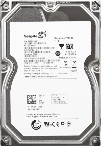 Лот: 5029898. Фото: 1. Жесткий диск HDD 1Tb (1024Gb... Жёсткие диски (HDD)