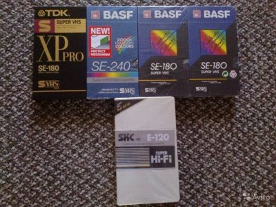 Лот: 15041169. Фото: 1. Видеокассеты S-VHS basf,TDK плюс... Видеозаписи, фильмы