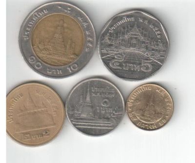 Лот: 2875677. Фото: 1. Тайланд 5 монет. Азия