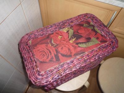 Лот: 4813184. Фото: 1. Короб плетеный. Плетение из лозы, лыка, бересты