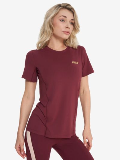 Лот: 25544572. Фото: 1. Футболка женская FILA, Красный. Другое (спортивная одежда)