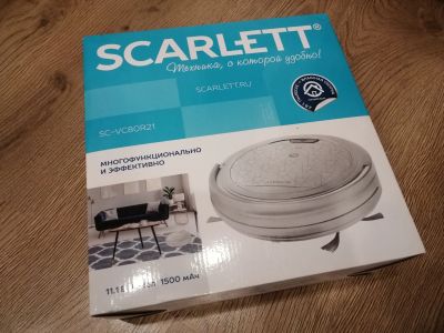 Лот: 21130599. Фото: 1. Робот-пылесос Scarlett. Пылесосы, паровые швабры