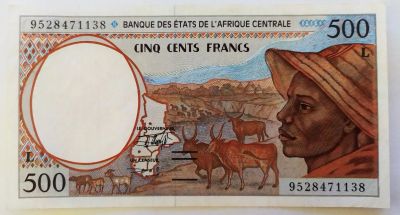 Лот: 21241953. Фото: 1. Габон 500 франков 1995 литера... Африка